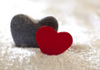 deux coeurs dans le sable