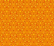 Orange abstract lacy curls seamless pattern