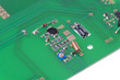 isolated shot of PCB with oscillator circuit
