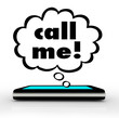 Call Me Words Cell Phone Telephone Communication Connection