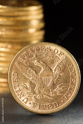 Photo: Five Dollars gold coins Five Dollars gold coins