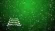 Christmas tree with falling snowflakes and stars