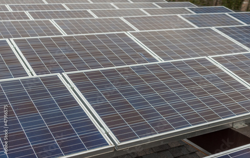 Photo: Photovoltaic panels above the roof Photovoltaic panels above the roof
