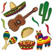 Set of various Mexican images