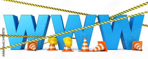 Illustration: Web page is under construction. Icon isolated on white Web page is under construction. Icon isolated on white