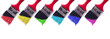 Brushes soaked in paint
