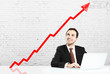 man and  graph of growth