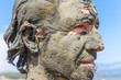 Man smeared with healing mud