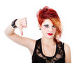 punk woman looser gesture