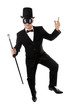 Photo: Rich man is dancing with US dollar signs on eyes Rich man is dancing with US dollar signs on eyes