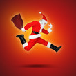Schönes Weihnachtsmotiv mit Santa