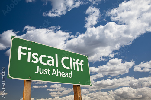 Photo: Fiscal Cliff Green Road Sign Fiscal Cliff Green Road Sign