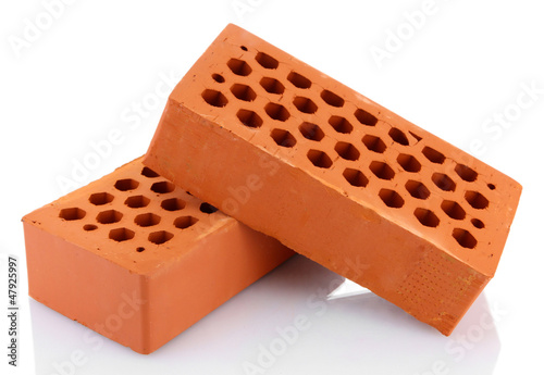 Photo: bricks, isolated on white bricks, isolated on white