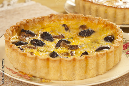 Photo: Fresh Mushroom and Leek Quiche Fresh Mushroom and Leek Quiche