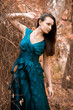 Beautiful woman in  garden