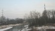 View from window of moving train