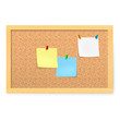 Vector: Corkboard with pushpins Corkboard with pushpins