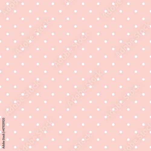  Polka dots on baby pink background seamless vector pattern