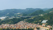 French village by mountains