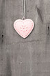 Valentine's Day love heart on rustic style background