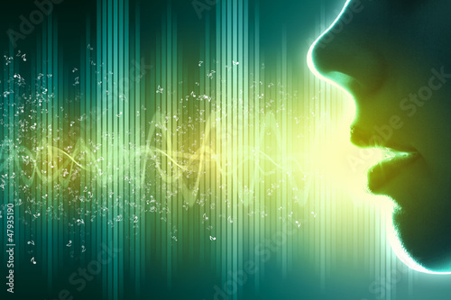 Illustration: Sound wave illustration Sound wave illustration