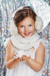 Beautiful girl in a New Year decorations