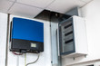 Inverter of an industrial photovoltaic system installed and wire