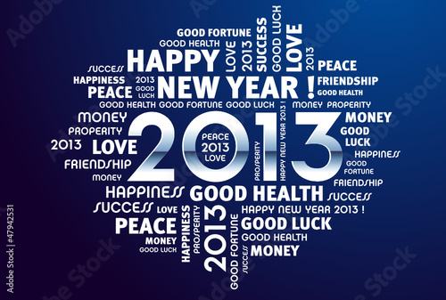 Vector: 2013 wishes cloud 2013 wishes cloud