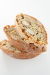 sweet cantuccini on white background