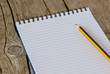 Notepad and pencil