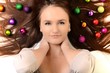 Beautiful woman with christmas decorations