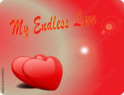 Vector: Valentine Love Card - My Endless Love II Valentine Love Card - My Endless Love II