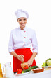 Young cook preparing food