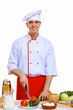 Young cook preparing food