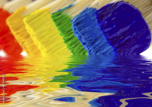 Photo: pinceaux couleurs pinceaux couleurs