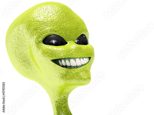 Illustration: alien smiling alien smiling