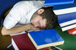 Photo: Student sleeping Student sleeping
