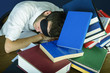 Photo: Student sleeping Student sleeping
