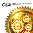 canvas print picture Abstract Golden Gear Background