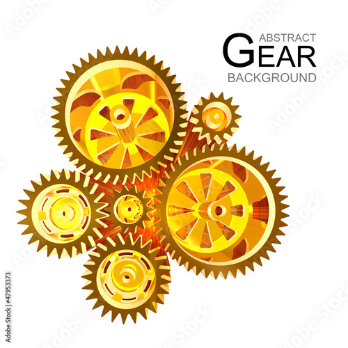 Illustration: Abstract Gears combined in a butterfly Abstract Gears combined in a butterfly