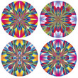 Vector: Set art deco rosettes with historic motifs Set art deco rosettes with historic motifs