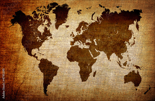 Fototapeta grunge world map background