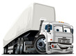 Vector Cartoon Semi Truck