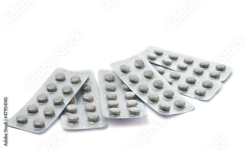 Photo: Packs of pills isolated Packs of pills isolated