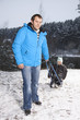 Father and son with a sledge
