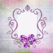 Vintage background with swirls and flowers