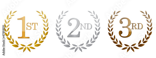 Illustration: 1st; 2nd; 3rd awards golden emblems. 1st; 2nd; 3rd awards golden emblems.