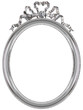 Cadre ovale argenté, de style Louis XVI