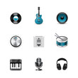 Music icons. Azzurro series
