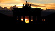 canvas print picture - Germany The Brandenburg Gate sunrise